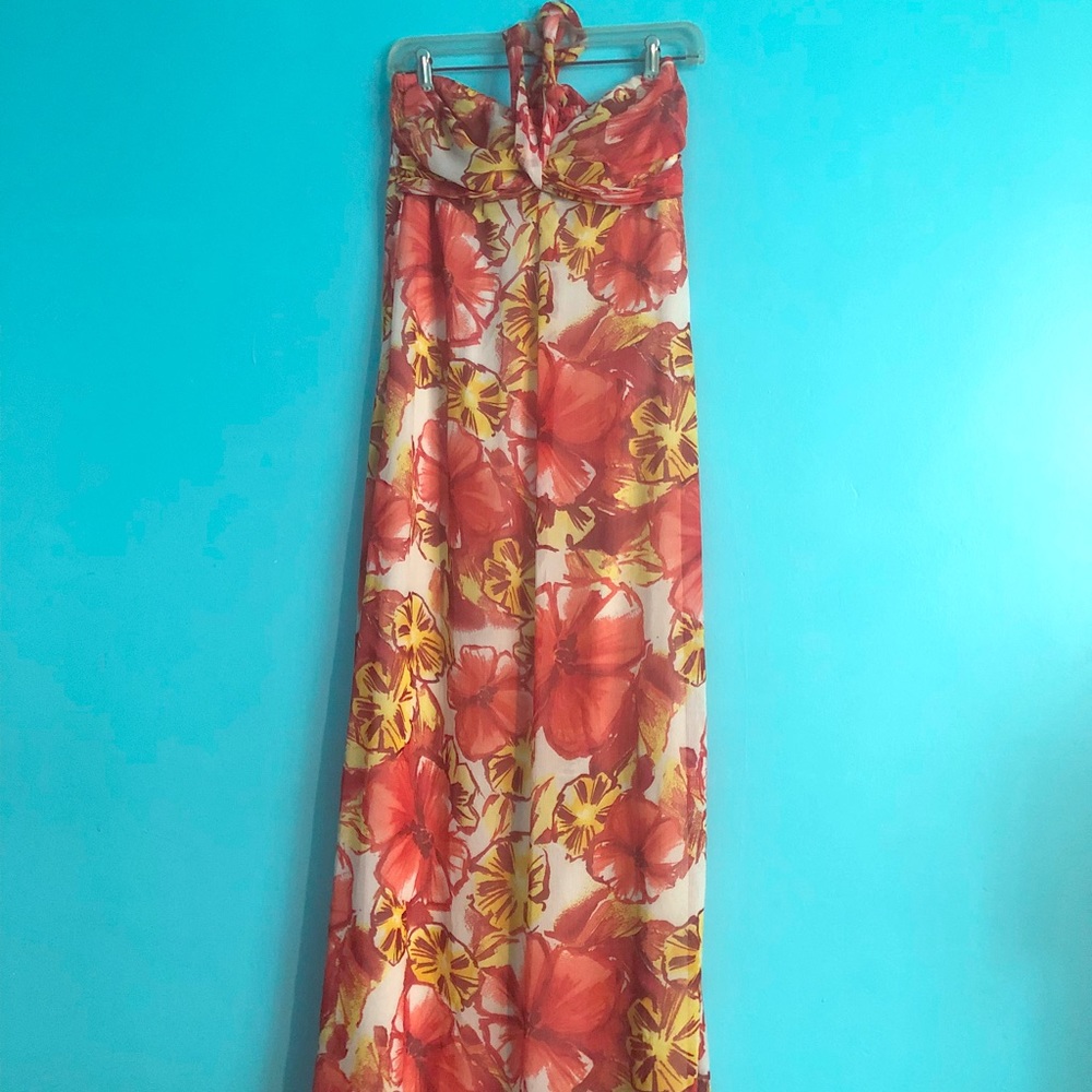 Hawaiian Flowery Print Dress